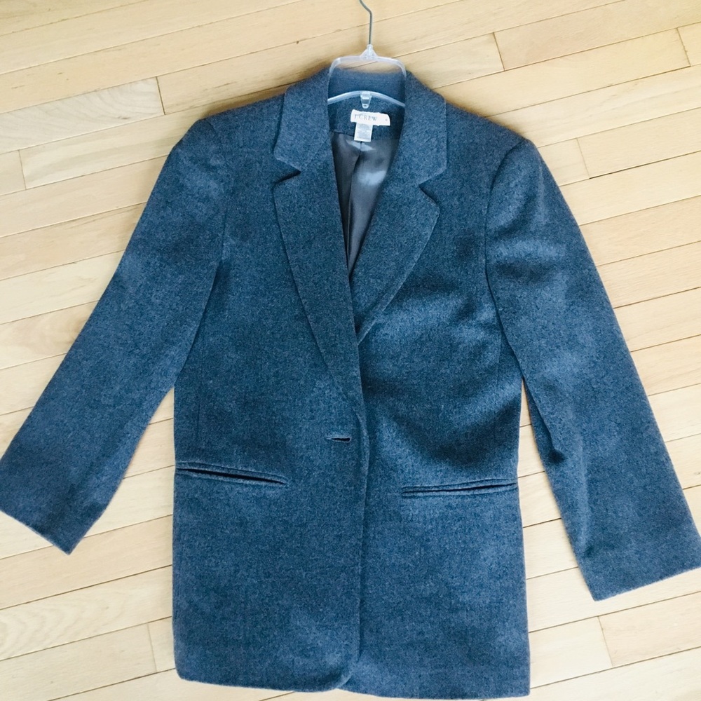 J Crew SIZE 6 wool/cashmere blazer GREY
